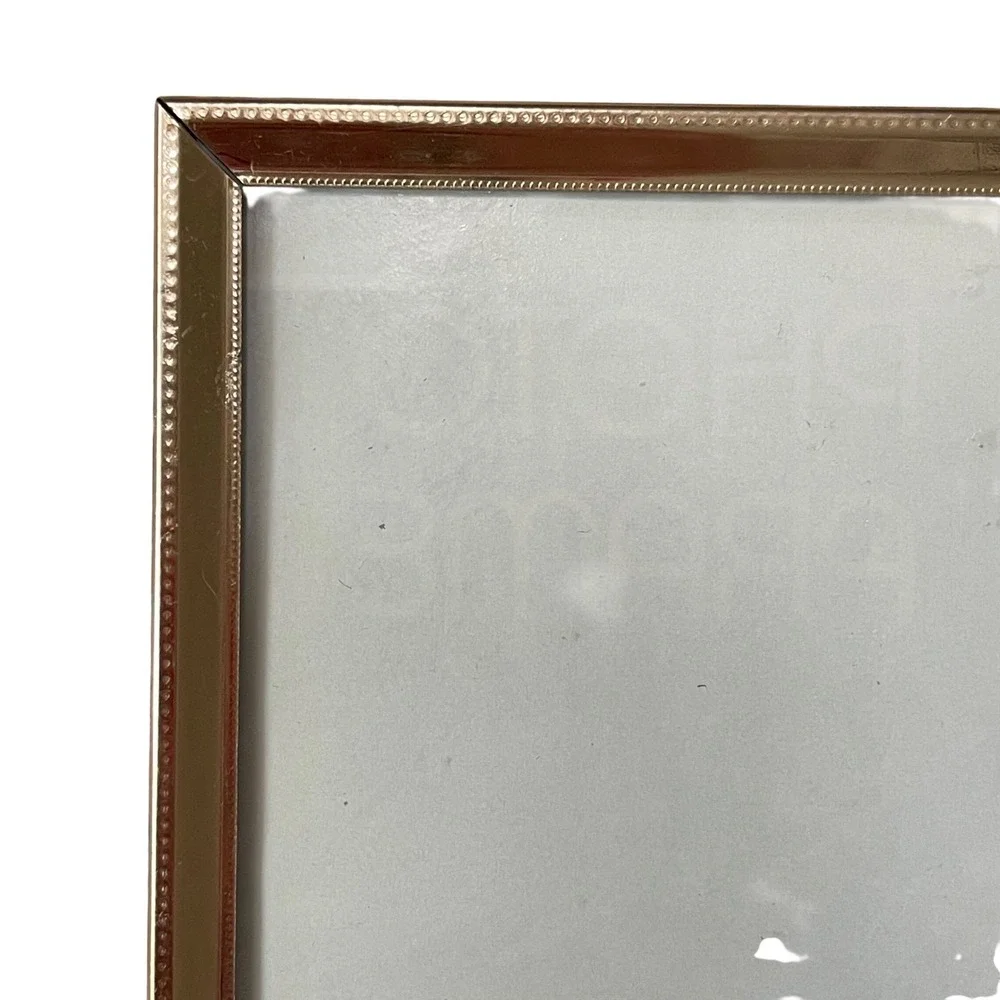 PICTURE PHOTO EASEL FRAME Vtg‎ Brass Filigree Floral Art Nouveau Gold Ornate 4x6